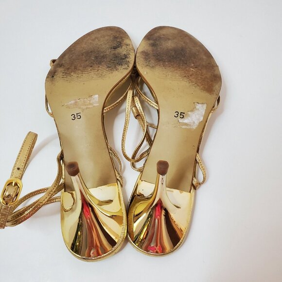 Spanish Leather Collection By Sergio Zelcer Women's Shoes Golde Size 6 - Picture 9 of 10